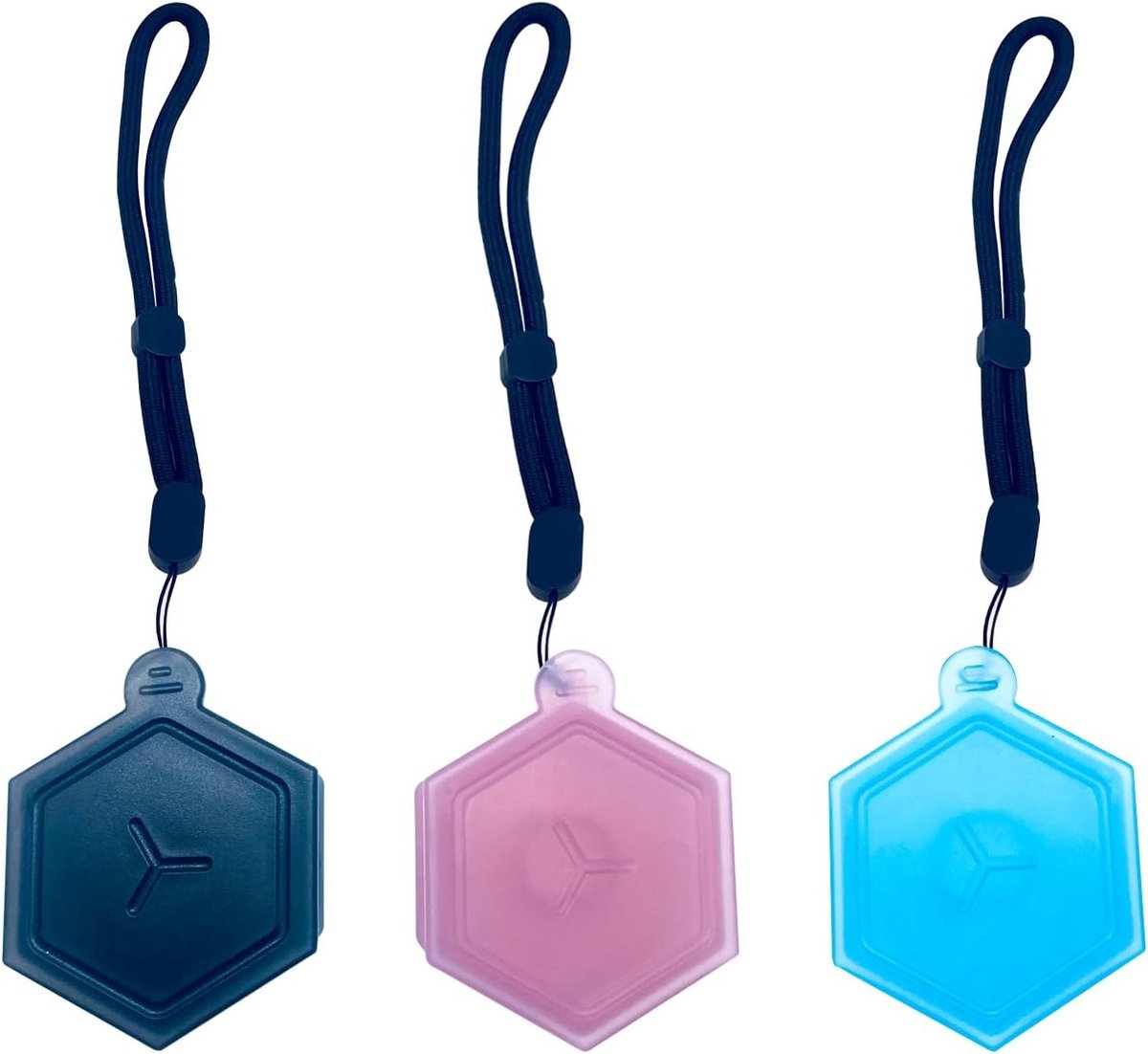 Draagbare geurencapsulebox met BPA-vrije accessoires in zwart, roze en blauw - Set van 3