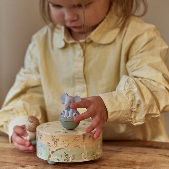 Little Dutch Muziekdoosje met dieren FSC - Safari Friends van Little Dutch — afbeelding 3