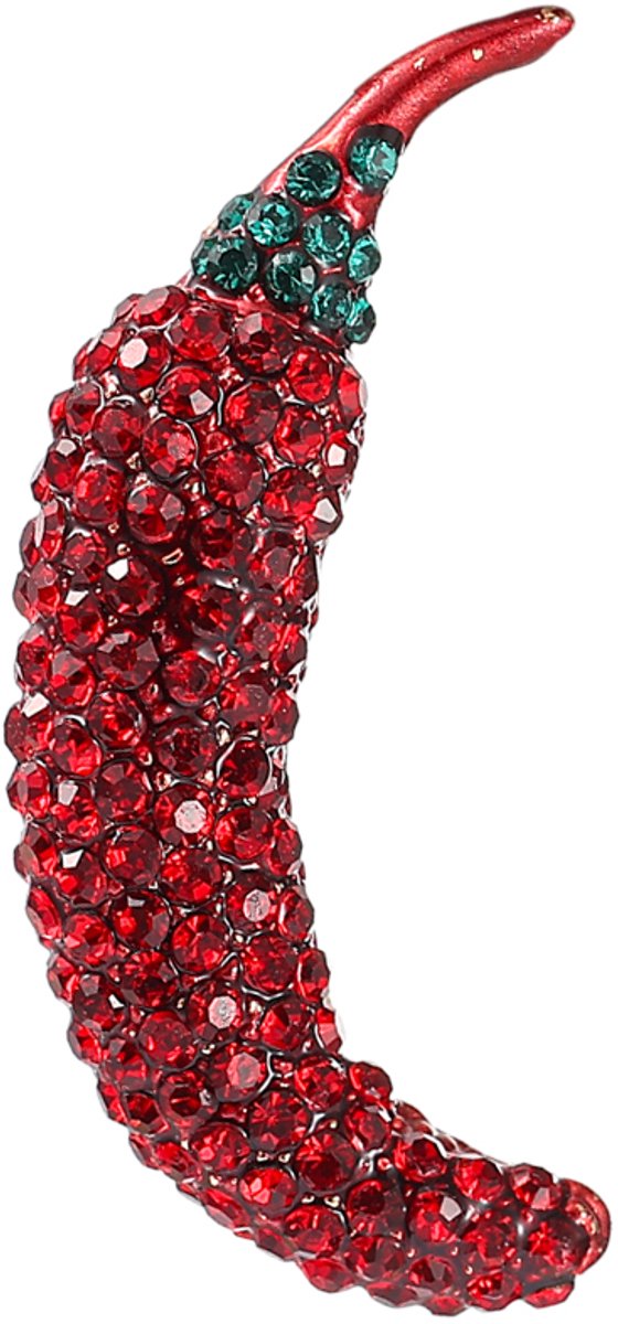 Go Dutch Label Oorknoppen Red Pepper Brooch Goudkleurig