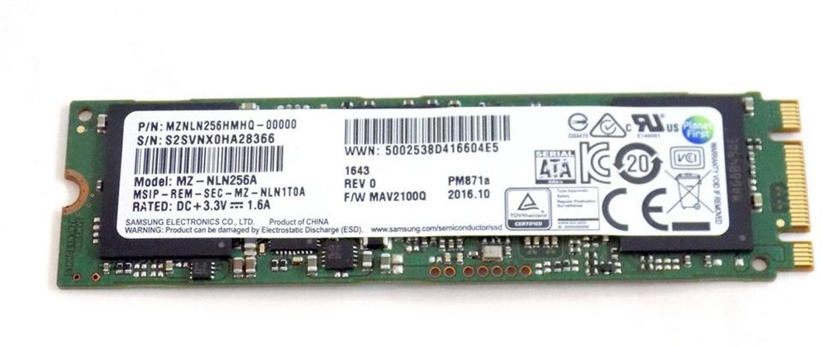 Samsung PM871 256GB M.2 2280 SATA III – MZ-NLN256A