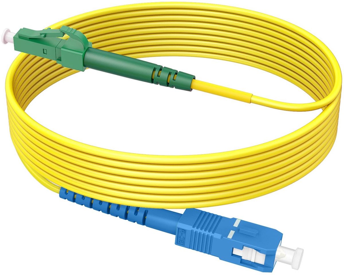 Glasvezelkabel Simplex - Patchkabel LC/APC - Snelle dataoverdracht - LSZH jas - 20 meter - Geel