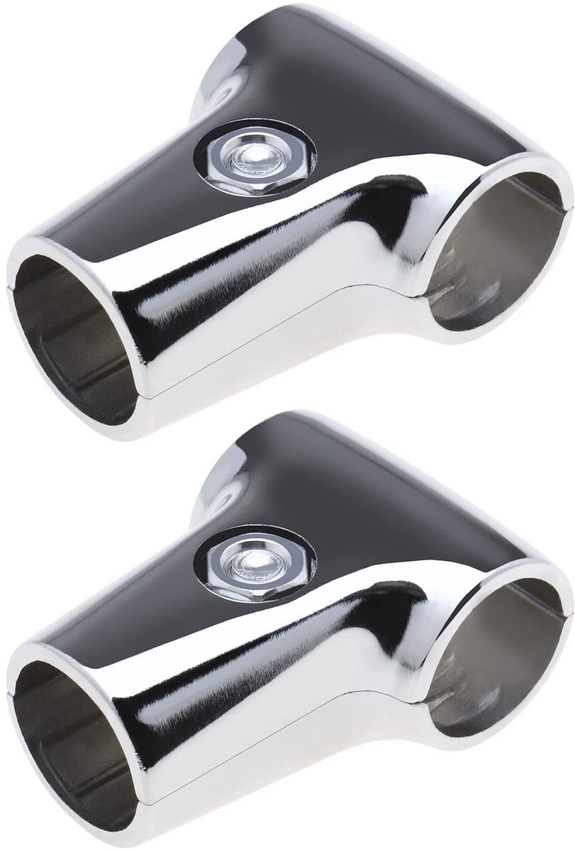 Golden crown - Displayklem - T-stanghouder - Sterke grip - Zilver - Aluminium - Ideaal voor douchestang en planken - Geschikt voor 25 mm buizen