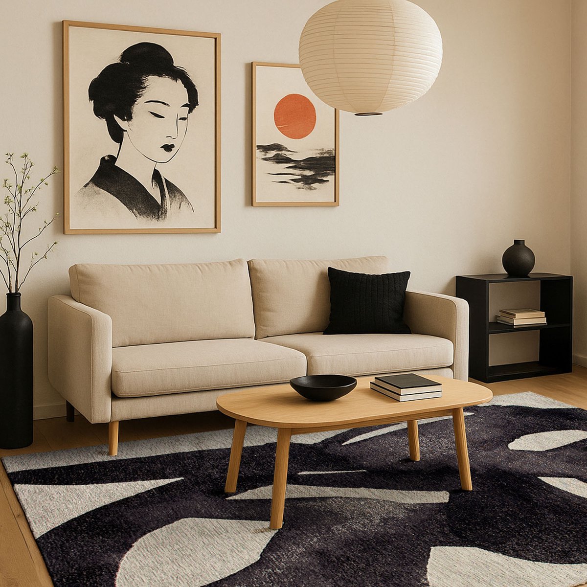 Binnen & Buiten Vloerkleed - 140 x 200 cm - Lola&Moi Swing Soot - Laagpolig Tapijt - Gerecycled PET - Made in Belgium - Circulair