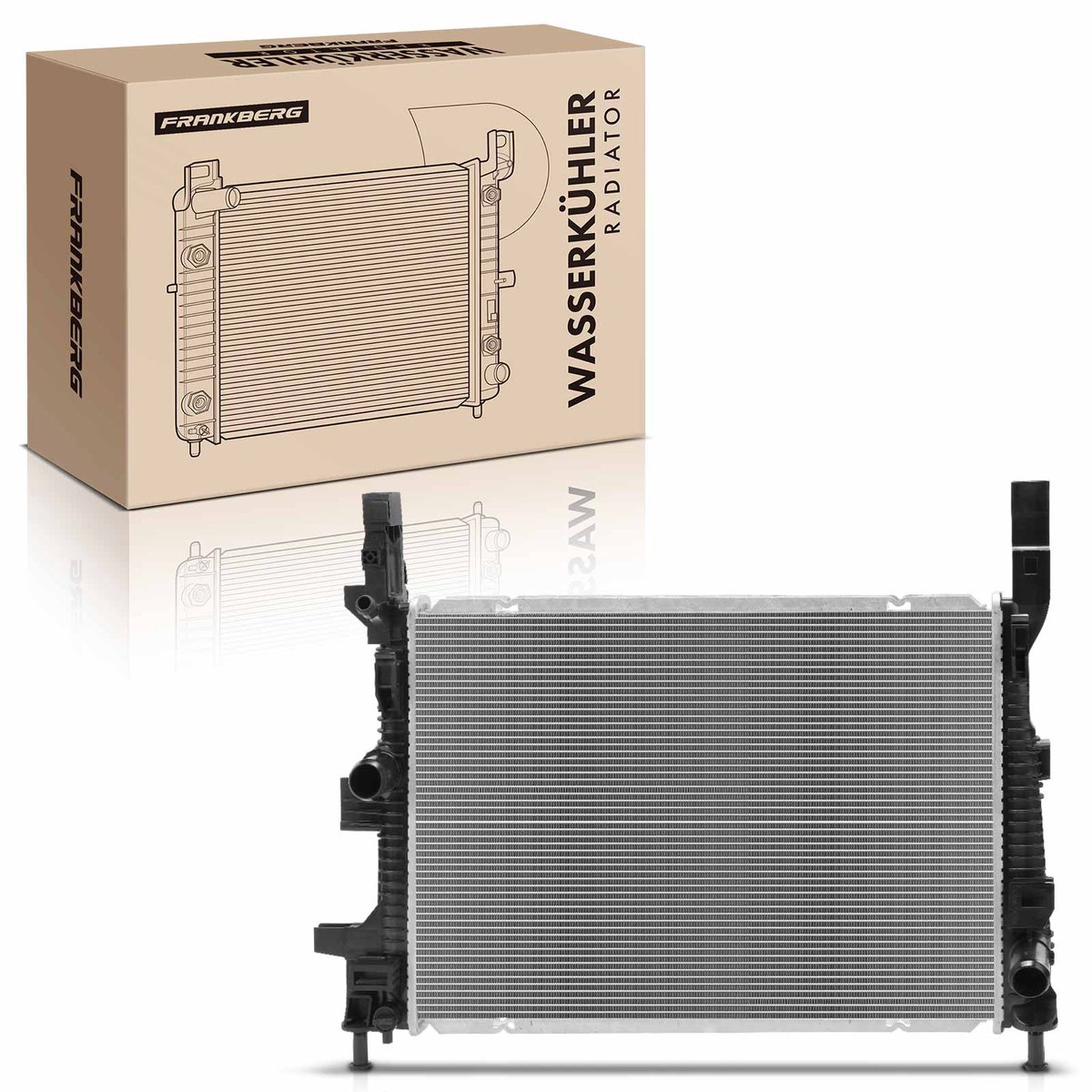 Frankberg 1x Radiator Koelvloeistofradiator Motorradiator voor FORD