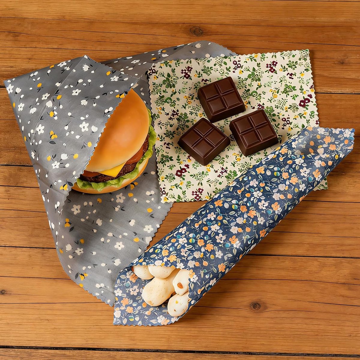 Set van 9 Herbruikbare Bijenwasdoeken - Biologische Bijenwas Doeken - Bijenwas doek - Beeswax wraps - Herbruikbare Voedselverpakking van Biologisch Katoen - Plasticvrije Opslag voor Brood, Kaas & Groenten - 3 Pack Combinatie S/M/L — cadeau in Kookcadeaus - foto 5