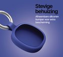Blauwe Smart Finder 2 tracker zonder siliconen bumper, metalen ring.