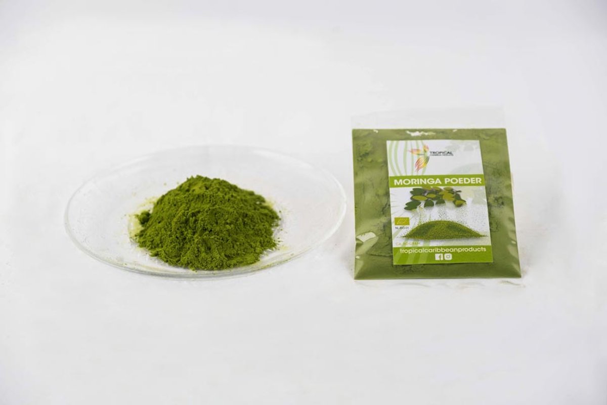 Moringa Poeder – Biologisch – Cafeïnevrij Kruidenpoeder – 25g