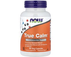 NOW Foods True Calm – 90 Vegetarische Capsules | GABA, Taurine & B-Vitamines Supplement / Dietary Supplement