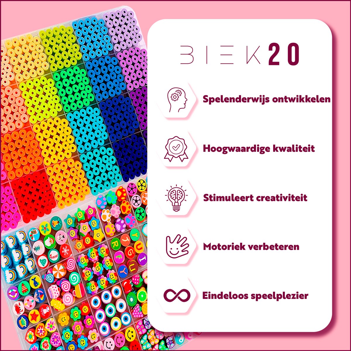 BIEK20 Kralenset XXL - Katsuki & Platte kralen voor armbandjes maken — afbeelding 3