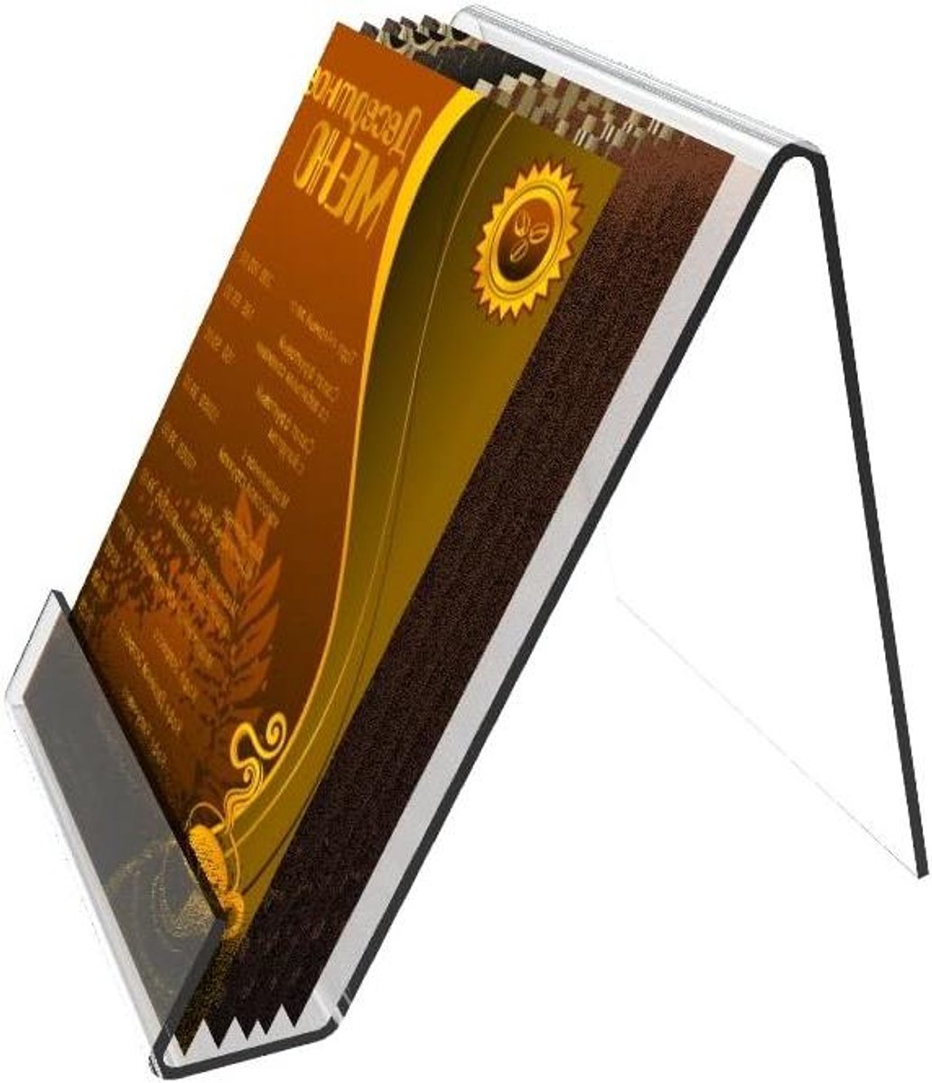 Tafelblad Ezel - Documenthouder Display - Informatie Tonen - 1-1/2" Pocket - 13x13x23 cm - Helder