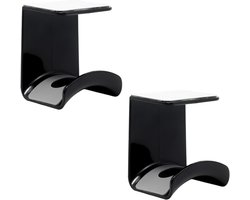 2 Stuks - Koptelefoonstandaard - Headset Hanger - Universele Koptelefoon Houder - Zwart - Kunststof - 6.5*5.5*7.6cm - Antislip En Duurzame Gaming Headset Stand - Praktische Muurbeugel - Voor Bureau En Computertafel - Geschikt Voor Alle Hoofdtelefoons