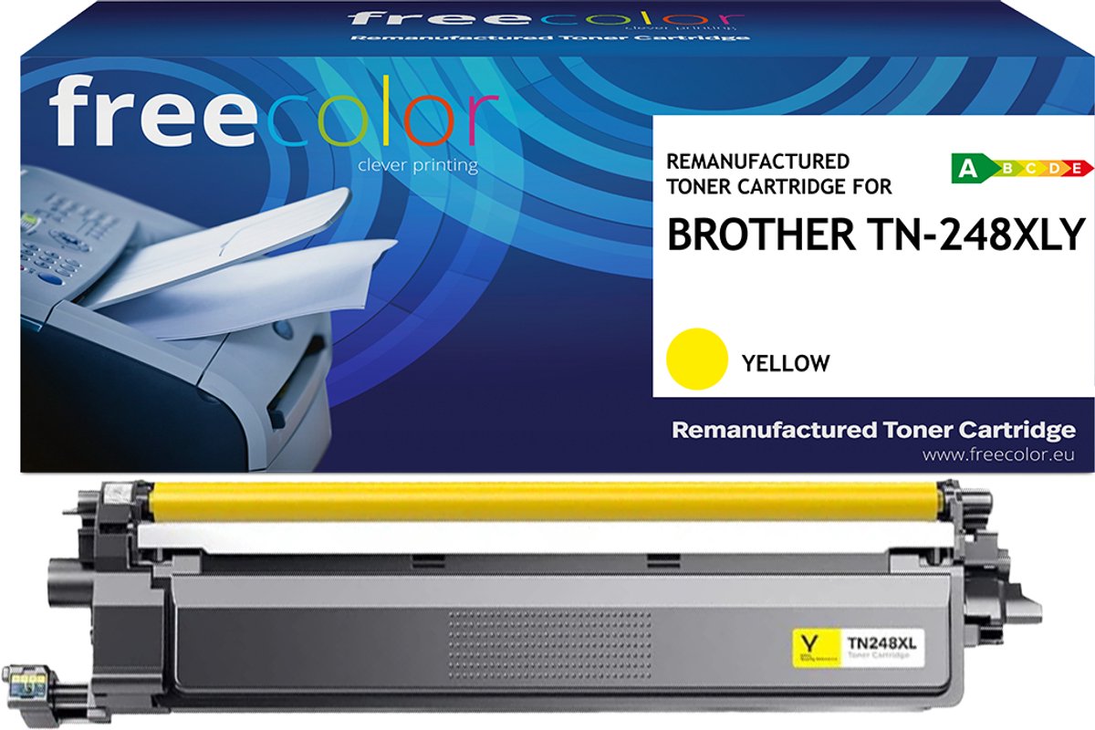 BROTHER TN248XLY - toner FREECOLOR - HC- Yellow 2300p