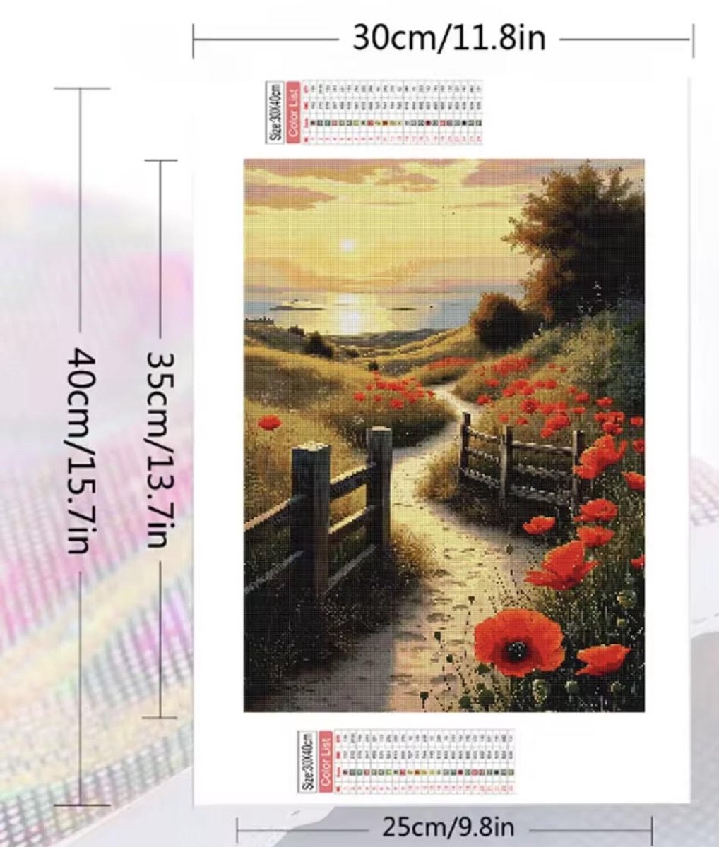 Diamond Painting Set 2 Stuks – 30x40 cm – Vierkante Steentjes – Complete Kit – Hobby & Creatief — afbeelding 2