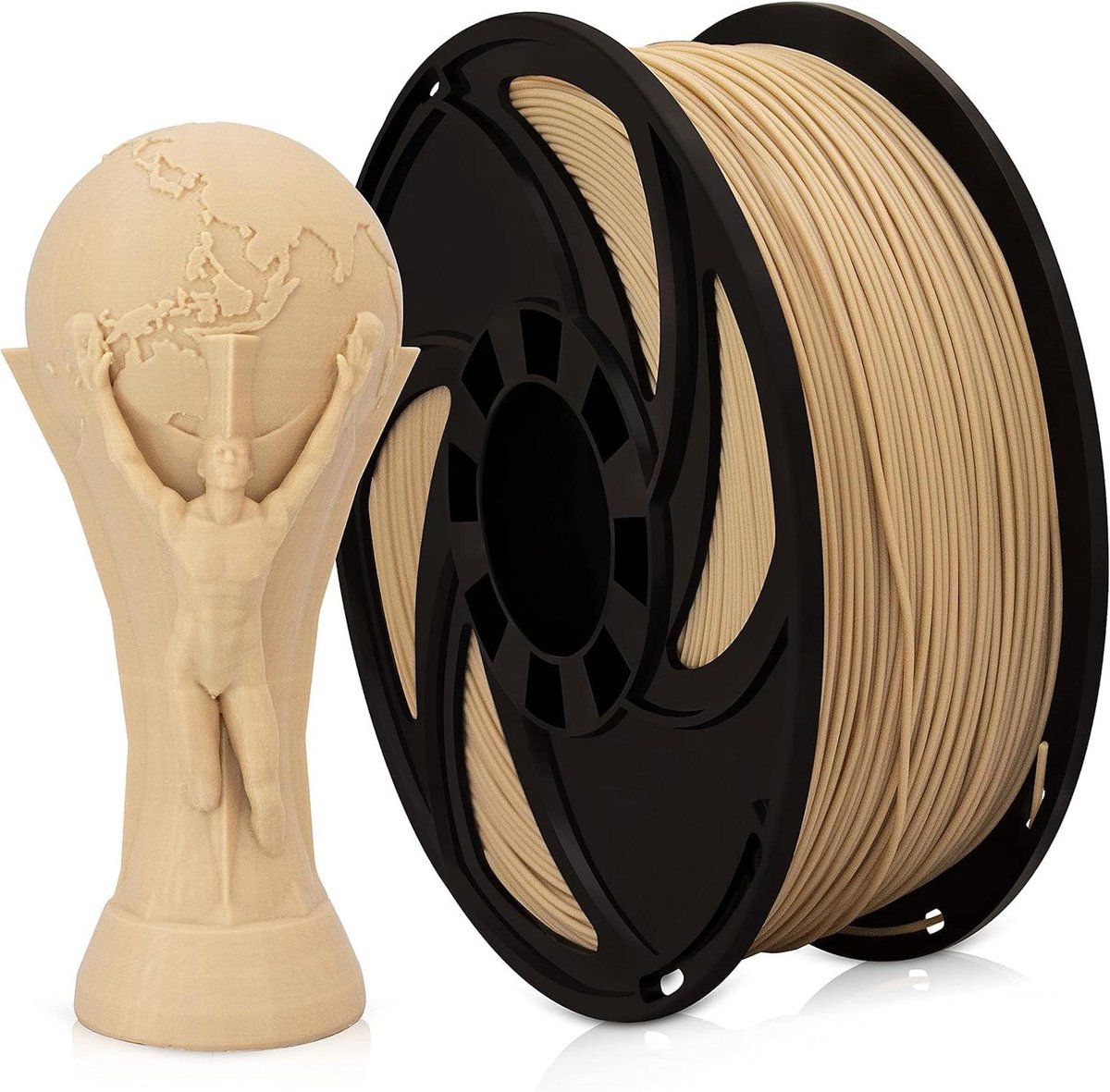 3D Printer Filament - Imitatie Hout - Objecten Printen - Verstoppingsvrij en Bubbelvrij - 1 kg 1.75 mm - Houtkleur