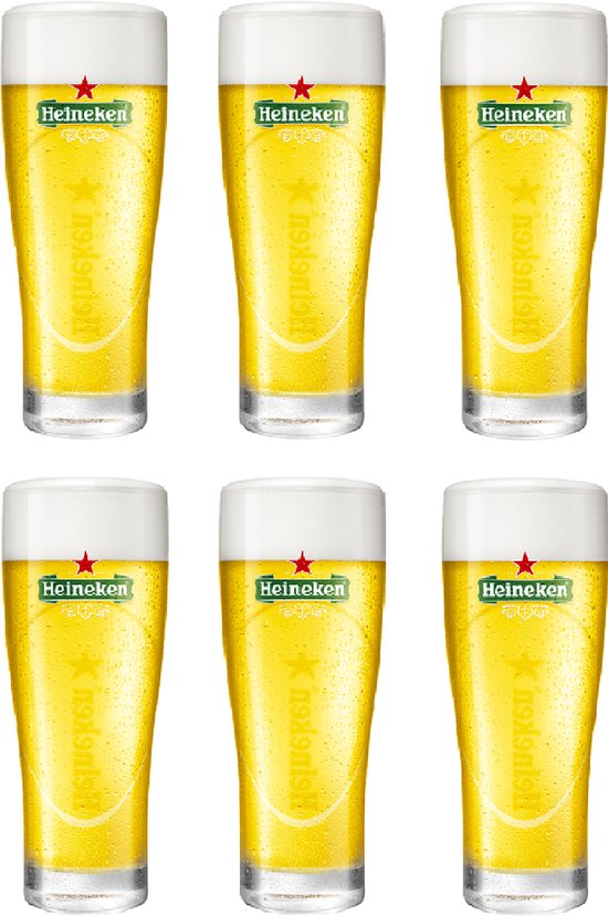 Heineken Ellipse Bierglas -  0.25 l - 6 stuks