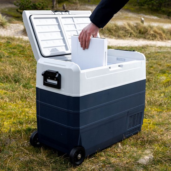 Volkstool® V60 Cool Freeze Box 60L - Elektrische Compressor Koelbox Dual Zone - Koelen en Vriezen (Self-Organising) met Twee Zones - Extra Slim Handvat en Compacte Wielen - Met Digitaal Display - Werkt op 12V en 230V - Eenvoudige Bediening van Merkloos — afbeelding 4