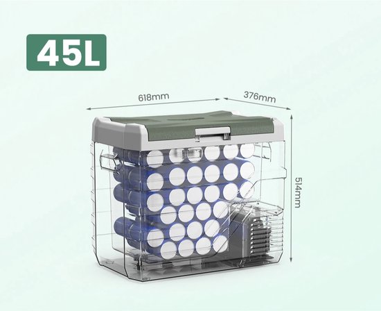 TamTrade Koelbox - Koelbox auto - Frigobox - Koel- en vriesfunctie - 45L - 45dB - Snelle Koeling - Ingebouwde batterijbeveiliging — afbeelding 5