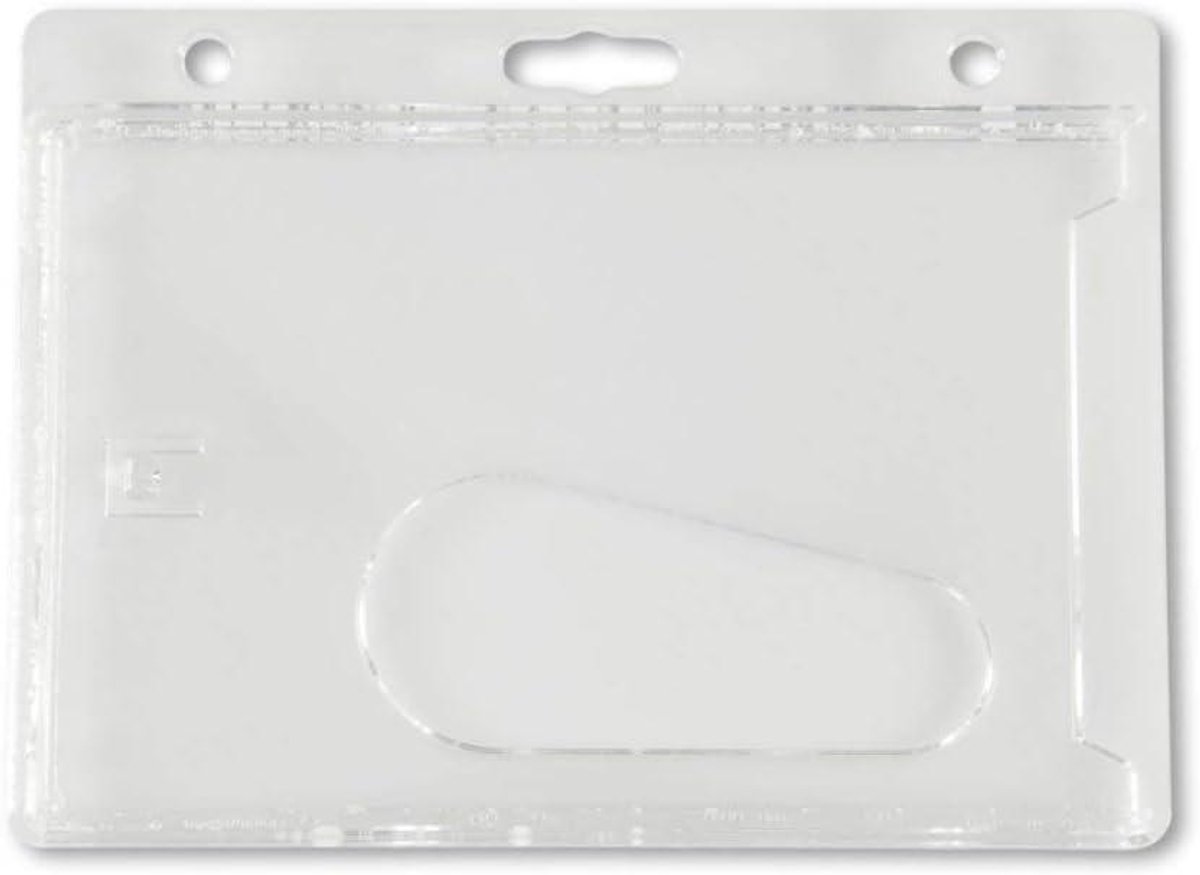 Badgehouders Set - Kaarthouders Plastic - Veilig Identificeren - Duurzaam Hard Plastic - 50 Stuks - Transparant