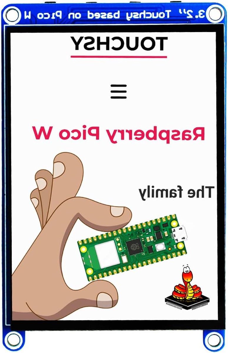 LCD Scherm - Touchscreen Display - Project Ontwikkeling - Ingebouwde Pico W - 32 inch - Zwart