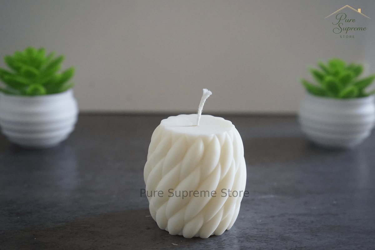 Decoratie kaars Gevlochten kaars | Handgemaakt