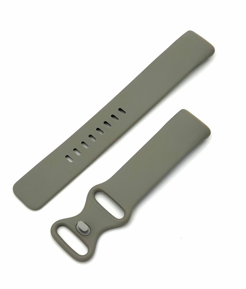 Geschikt voor Fitbit Charge 5 / 6 – Siliconen Bandje Maat L – Sport Horlogebandje – Grijs