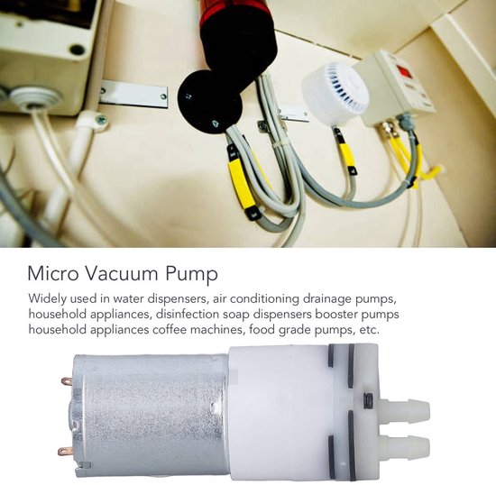Allecto - Mini-luchtpomp - 12V DC - Olieloze Vacuümpomp - Compact formaat - Elektrische Pompbooster - Voor Waterdispenser en Koffiemachine - Thuisg... van Merkloos — afbeelding 5