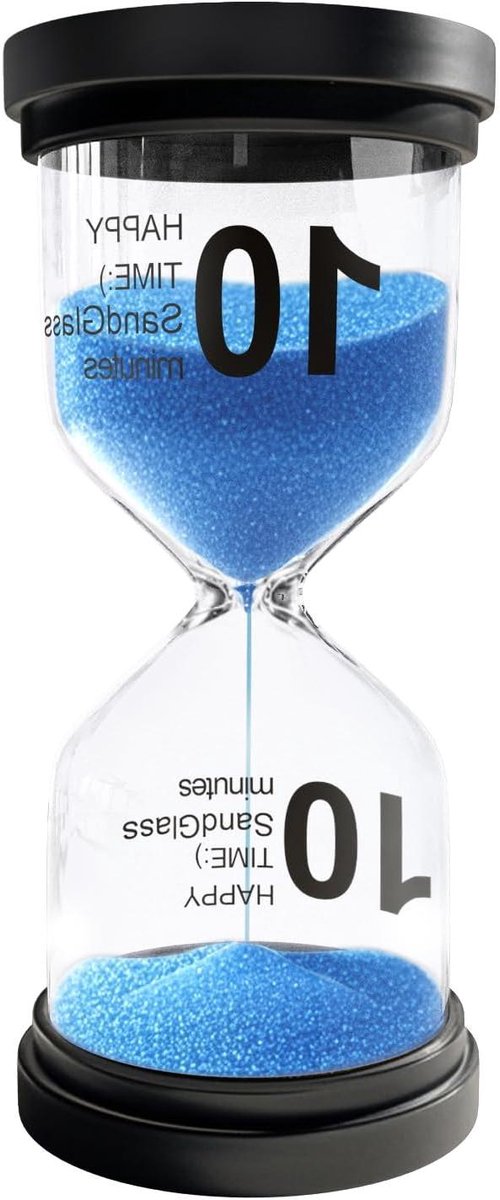 Zandloper - Zandglas Timer - Klaslokaal Spel - Onbreekbaar Acryl - 95 x 19 cm - Blauw