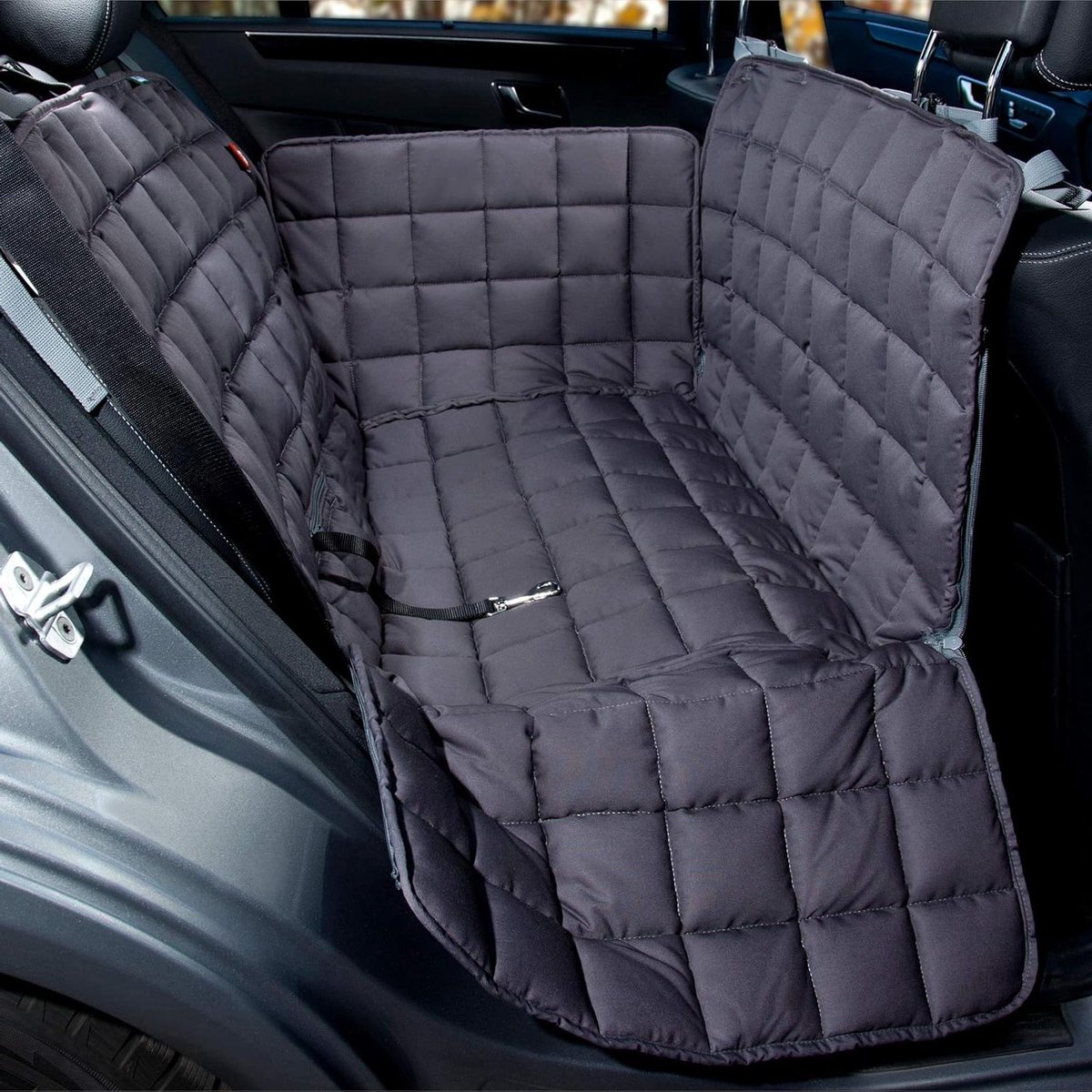 Hondendeken Achterbank - Autostoelhoes Hond - Auto Beschermen - Wasbaar op 90°C - 70 x 50 x 40 cm - Grijs