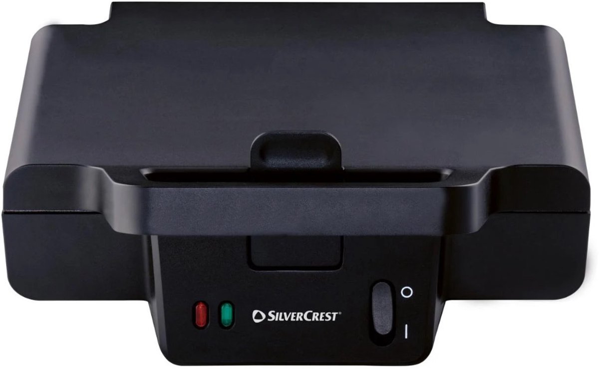 SILVERCREST® KITCHEN TOOLS XXL Tosti-ijzer 900 W - Tosti-apparaat - Materiaal: gegoten aluminium - Antiaanbaklaag: ILAG® Special SP300 - Met extra grote platen - Baklampje met rode en groene indicatorlamp - Met praktische snoeropwikkeling