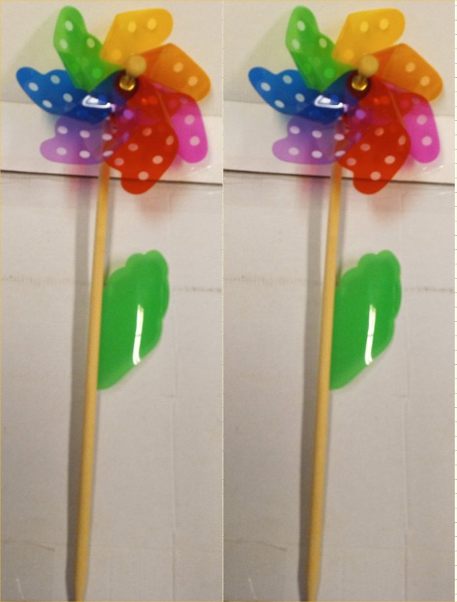 Vdtoys ® Set van 2 Grote windmolens diameter 45 cm.