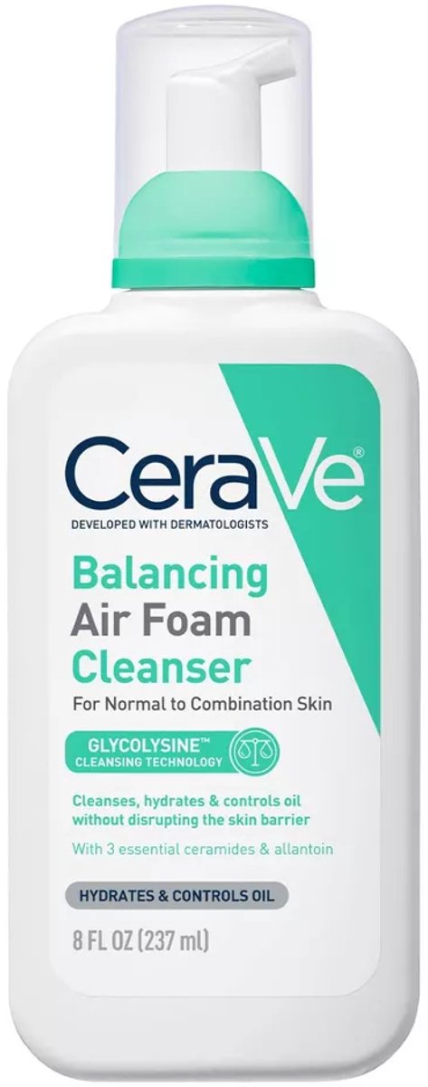 CeraVe Balancing Air Foam Cleanser - gezichtsreiniger voor de gecombineerde huid - 237ml