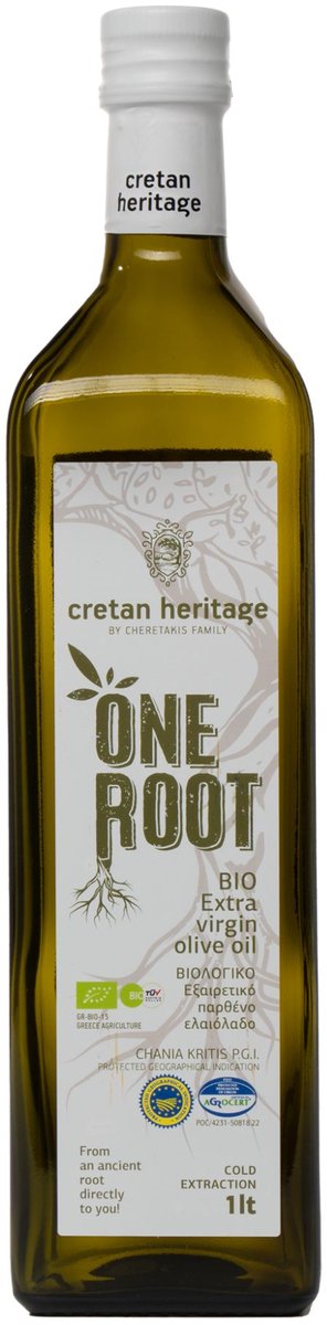 Cretan Heritage One Root BIO Olijfolie 1L – Extra Vierge & Biologisch uit Kreta