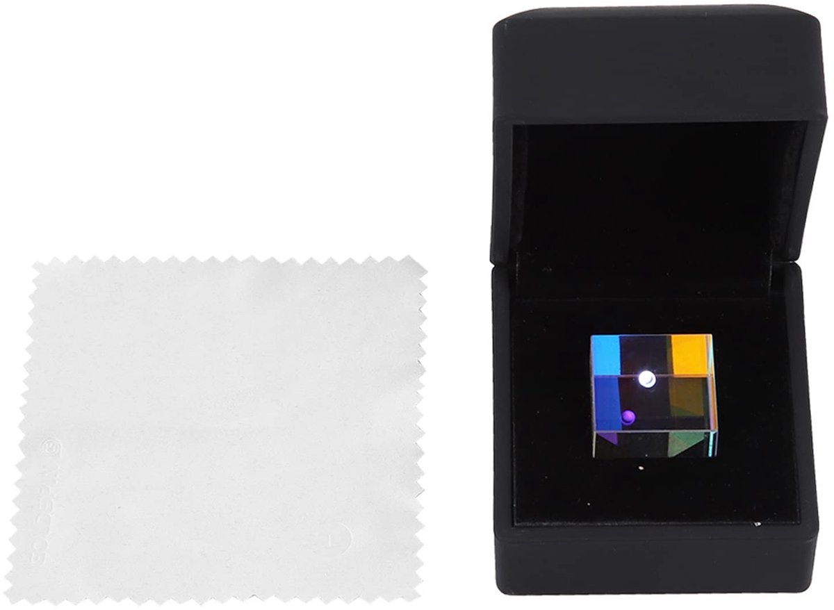 Allecto - Optische Glas Prisma Kubus - Fysica Decoratie - Multifunctioneel - Zes-zijdig - Helder - Geschikt voor Optische Experimenten - Transparan...