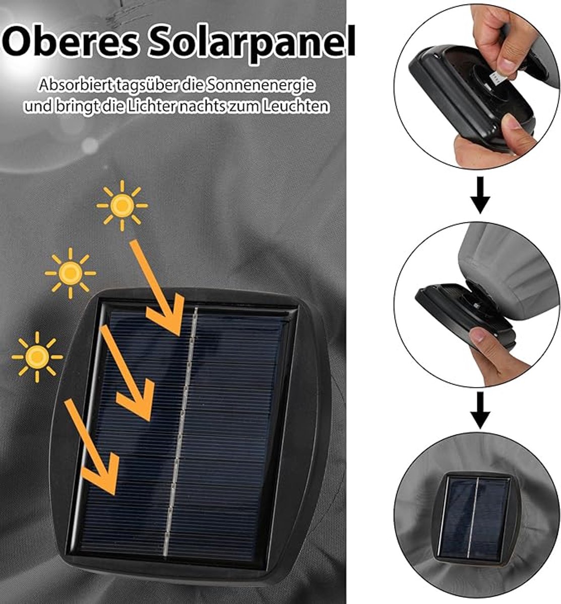 Balkonparasol Bellavero 180x125 cm | Rechthoekige In hoogte verstelbare Parasol | Kantelbaar 30° | UV-bescherming UPF 50+ | Regen- en Zonbestendig | Inclusief Draagtas | Modern Grijs – Bellavero