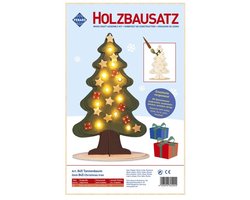 Pebaro houten bouwset kerstboom creatief knutselen 22,5 x 35 x 8,5 cm.