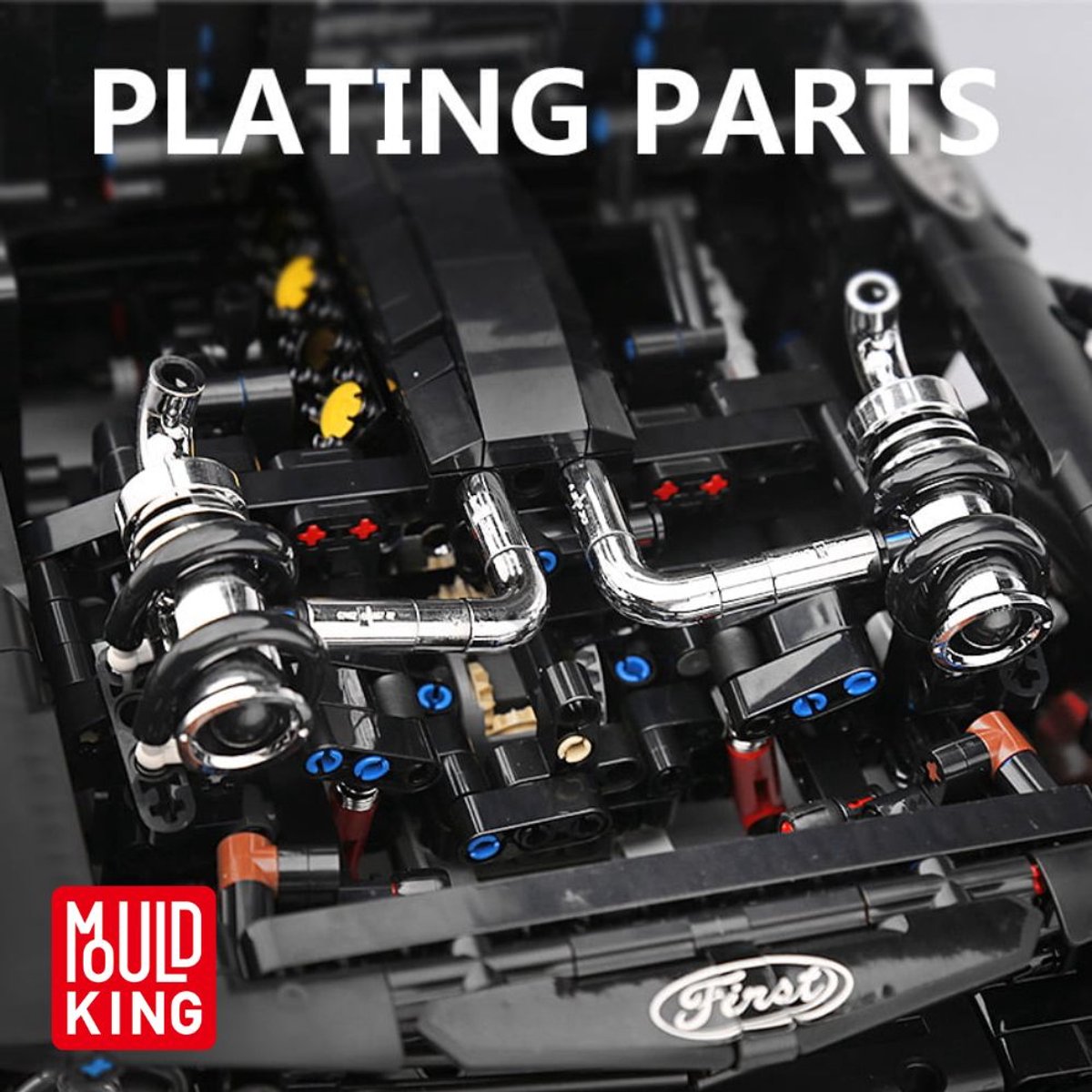 Mould King 13108 Mustang Hoonicorn mega bouwset | City fast racing champions adventure | Creator classic motor bouwpakket | Technische speelgoed ideas voor volwassenen & kinderen | DIY furious speed auto - geschikt voor lego | Bouwdoos met 3201 bloks — afbeelding 4