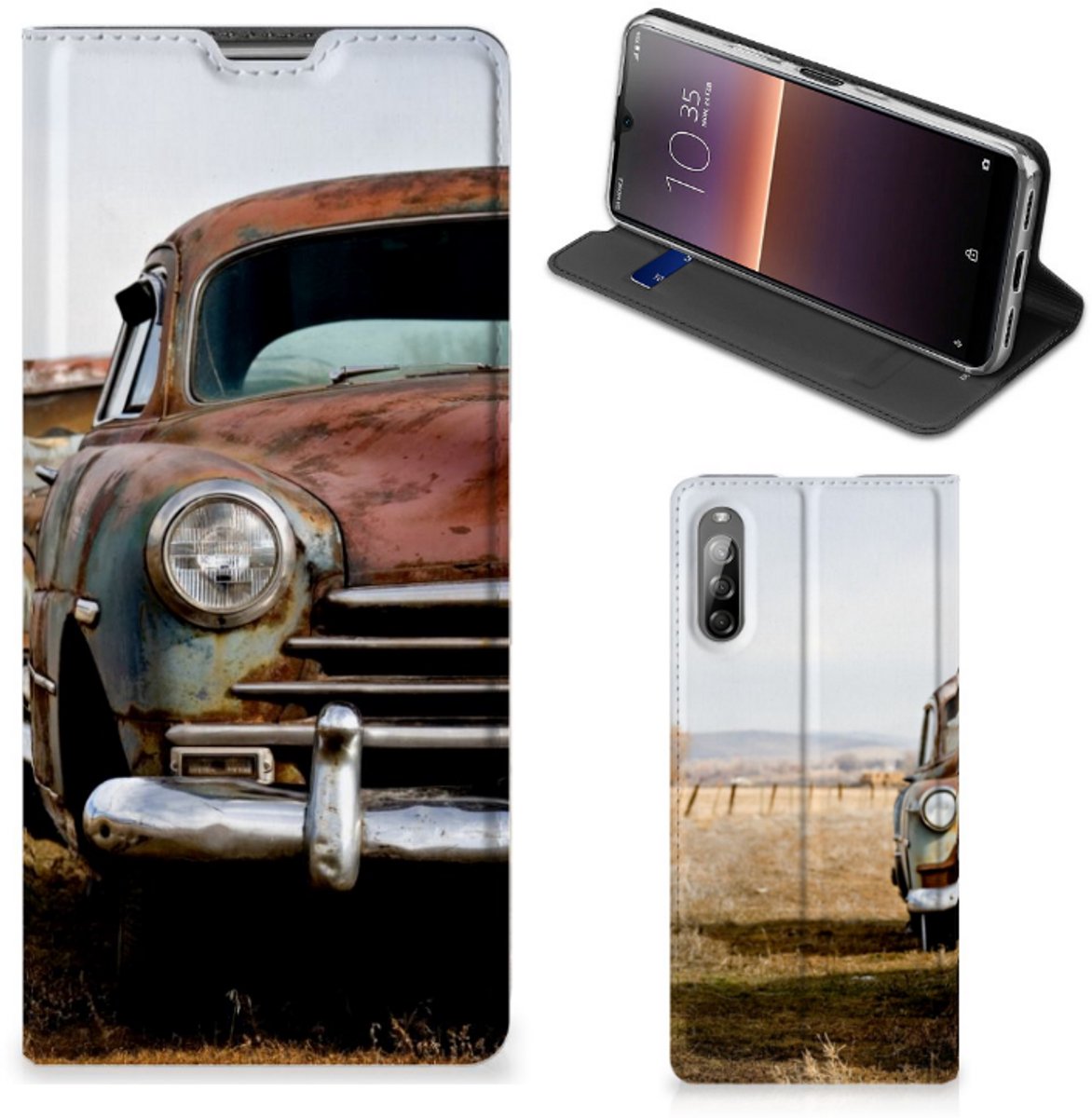 Sony Xperia L4 Stand Case Vintage Auto