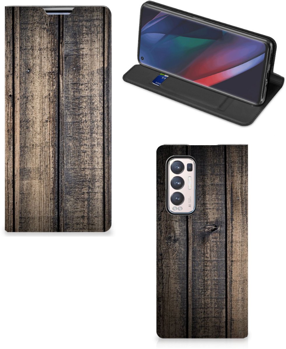 OPPO Find X3 Neo Book Wallet Case Steigerhout