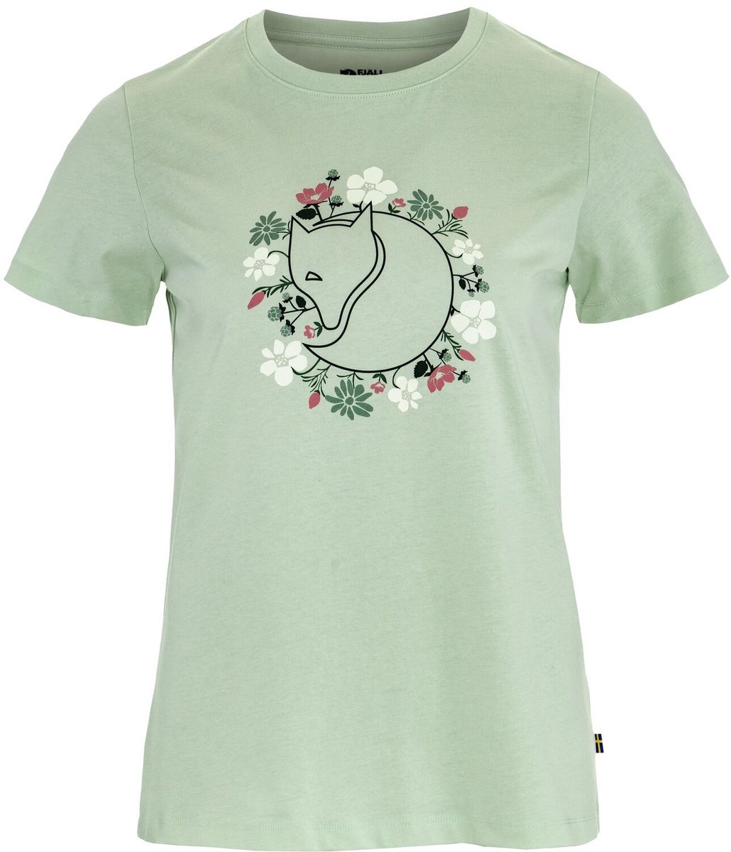 Fjällräven Fjällblomster Fox T-shirt W – Outdoor Kleding Fleeces en Truien T-Shirt 637 Soft Jade