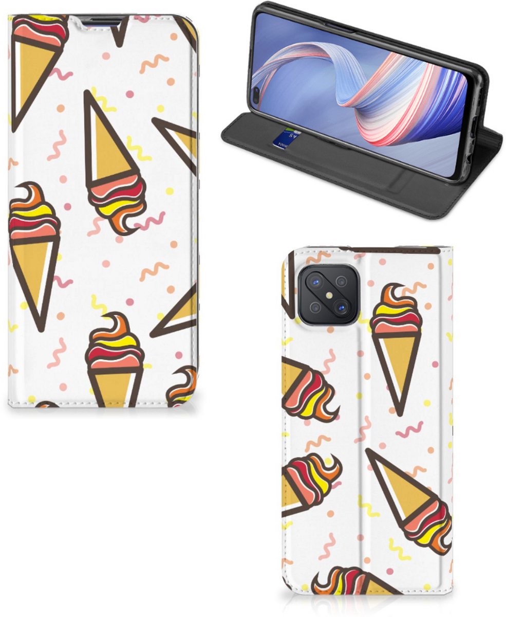 Standcase Hoesje voor OPPO Reno4 Z 5G Flip Style Cover Icecream