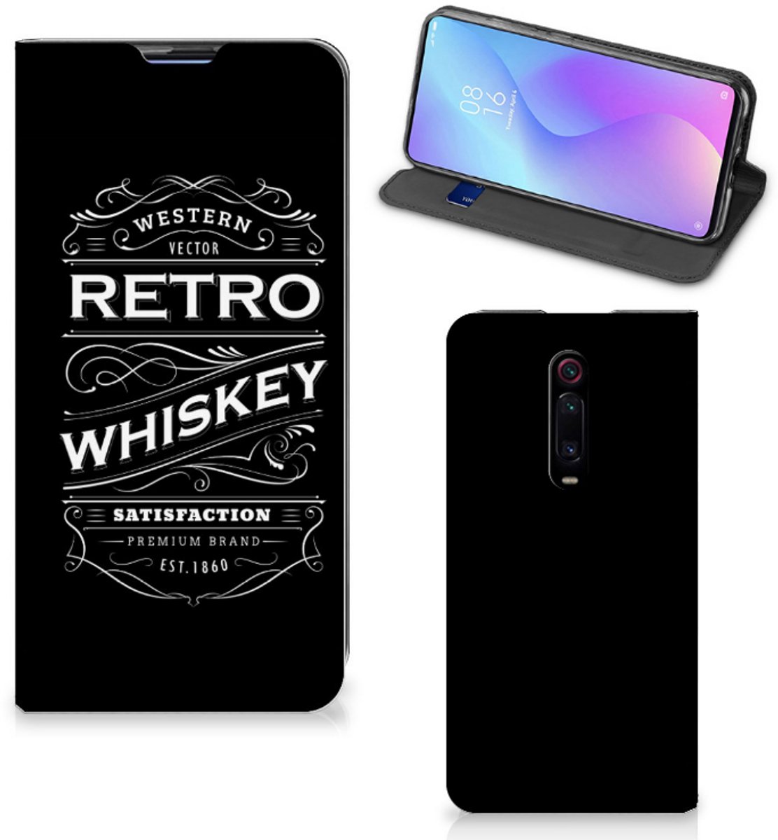 Book Case voor Xiaomi Mi 9T Pro Flip Style Cover Whiskey