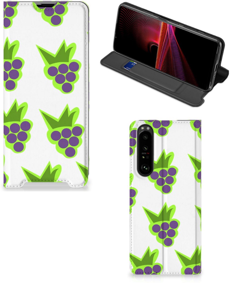 Sony Xperia 1 III Flip Style Cover Druiven