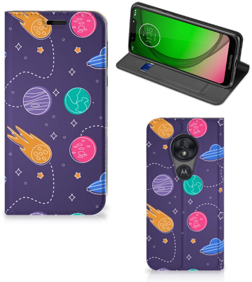 Motorola Moto G7 Play Hippe Standcase Space