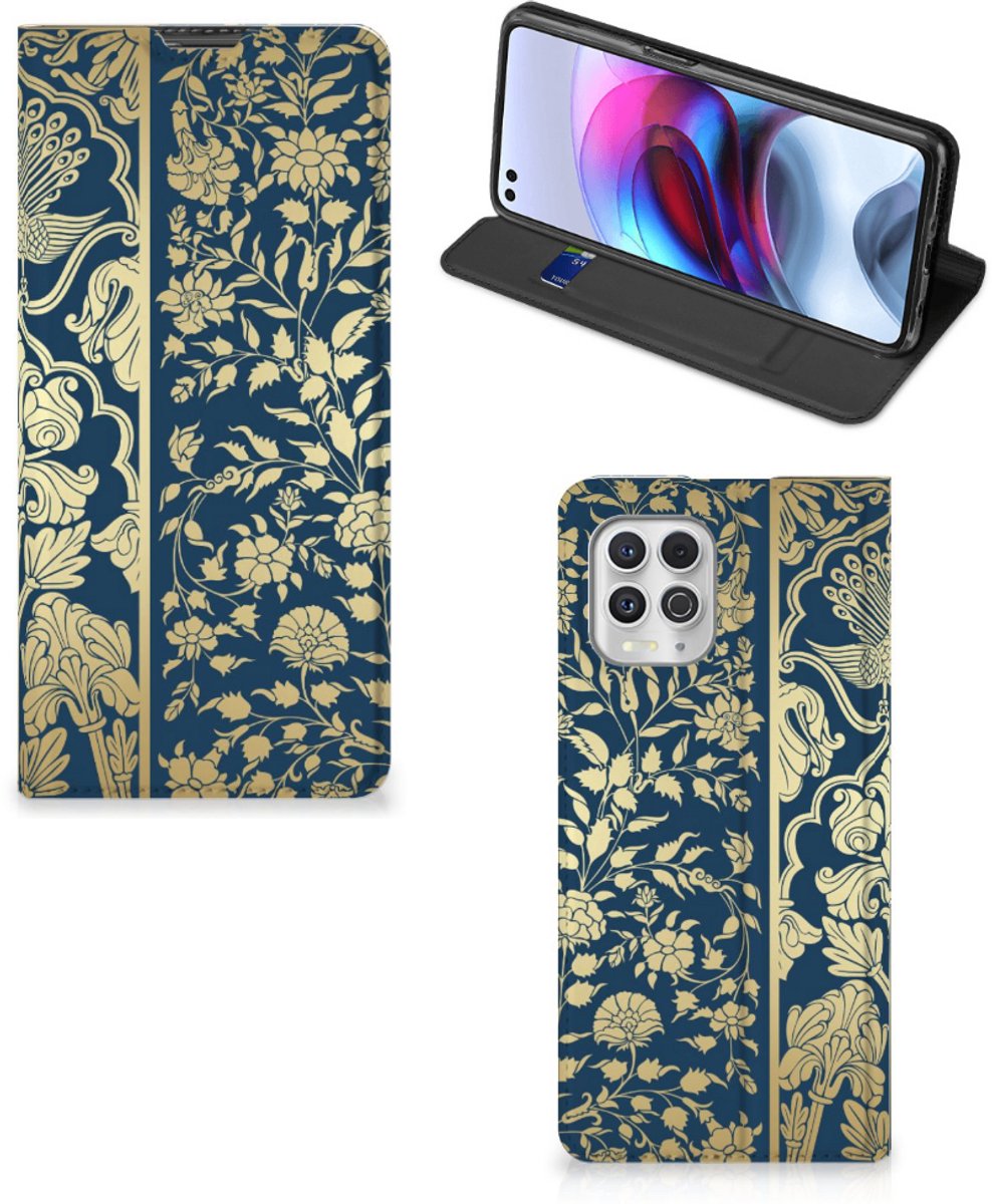 Motorola Moto G100 Smart Cover Beige Flowers