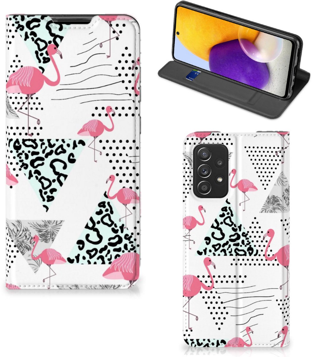Samsung Galaxy A72 (5G/4G) Hoesje maken Flamingo Triangle
