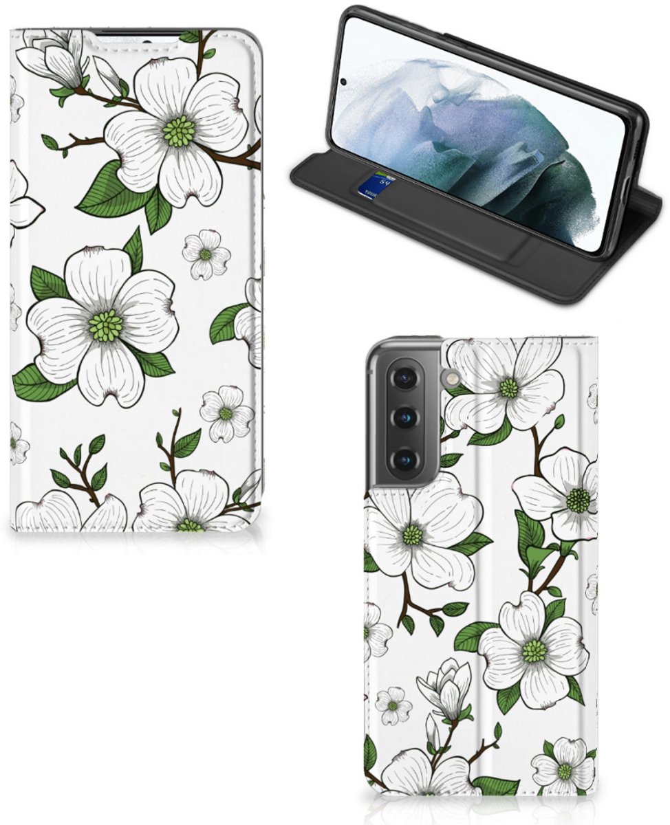 Samsung Galaxy S21 FE Smart Cover Dogwood Flowers