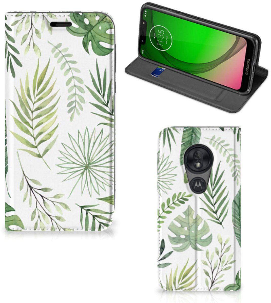 Motorola Moto G7 Play Smart Cover Leaves