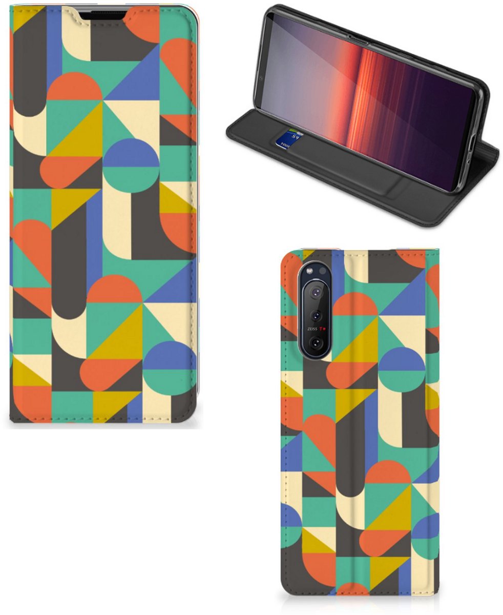 Sony Xperia 5 II Hoesje met Magneet Funky Retro