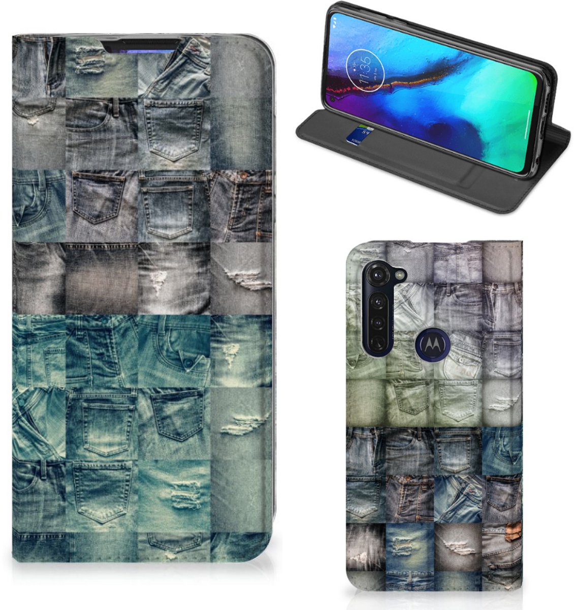 Hippe Standcase Motorola Moto G Pro Spijkerbroeken