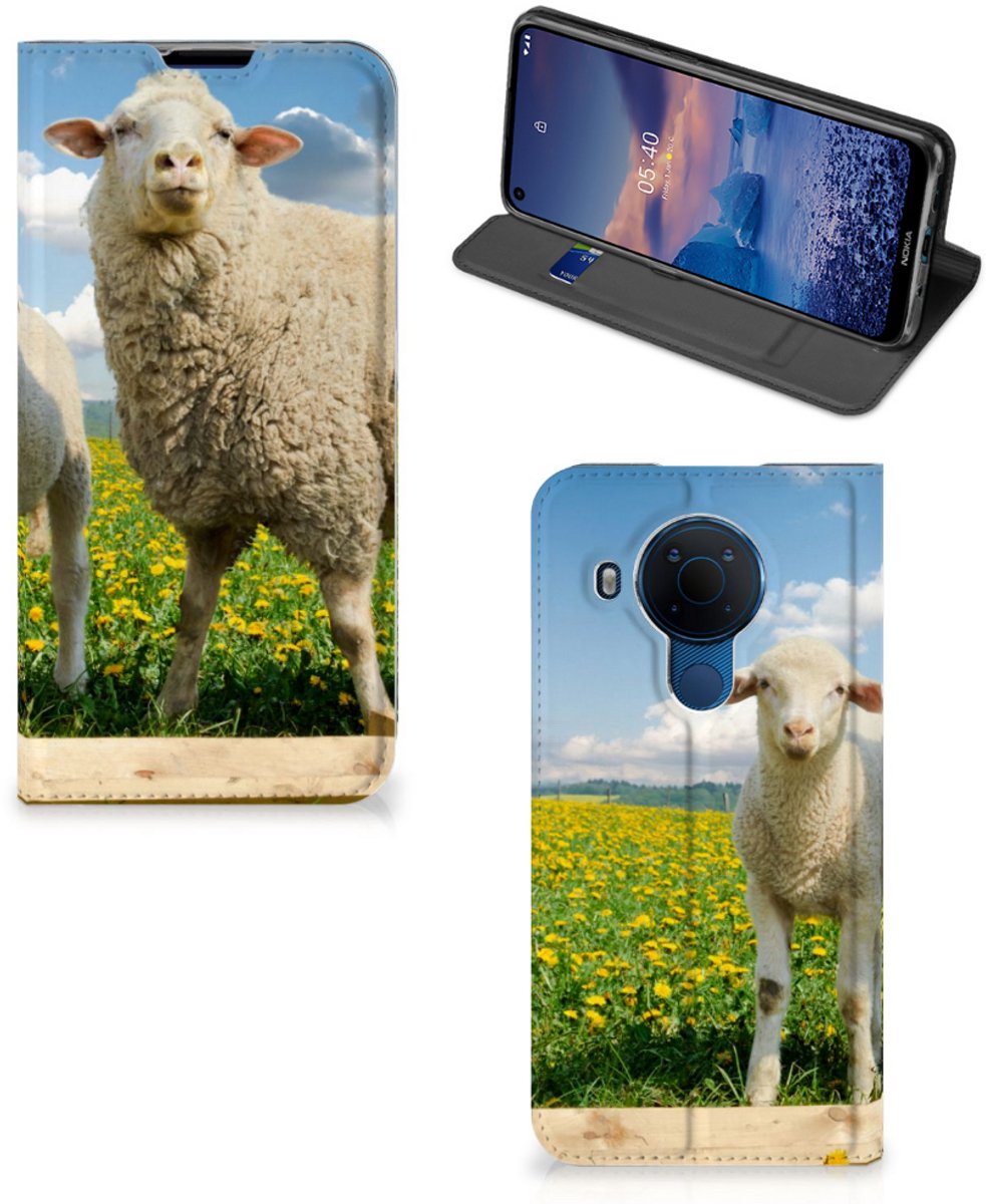 Nokia 5.4 Hoesje maken Schaap en Lammetje